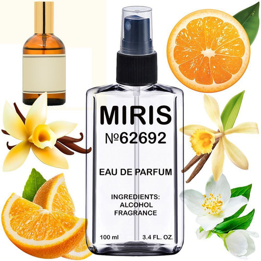 MIRIS No. 62692, Inspired by Orange Jasmine Vanile, Long-Lasting Eau de Parfum Unisex for Women and Men, Spray 3.4 Fl Oz / 100 ml
