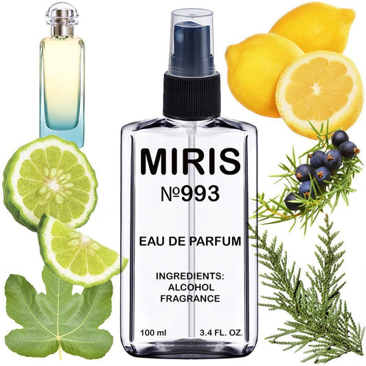 MIRIS No. 993, Inspired by Un Jard En Mediterranee, Long-Lasting Eau de Parfum Unisex for Women and Men, Spray 3.4 Fl Oz / 100 ml