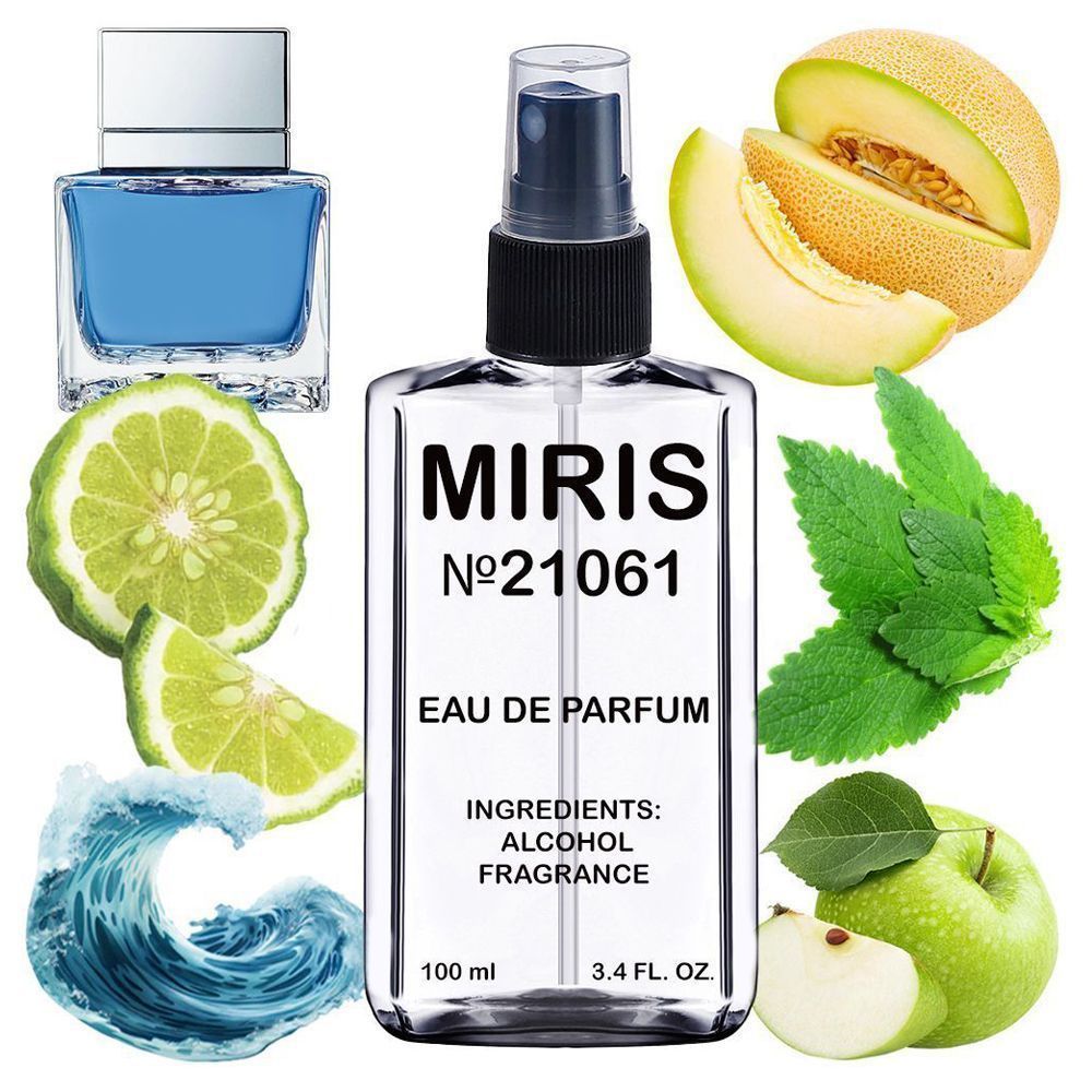 MIRIS No. 21061, Inspired by Blue Seduction, Long-Lasting Eau de Parfum for Men, Spray 3.4 Fl Oz / 100 ml