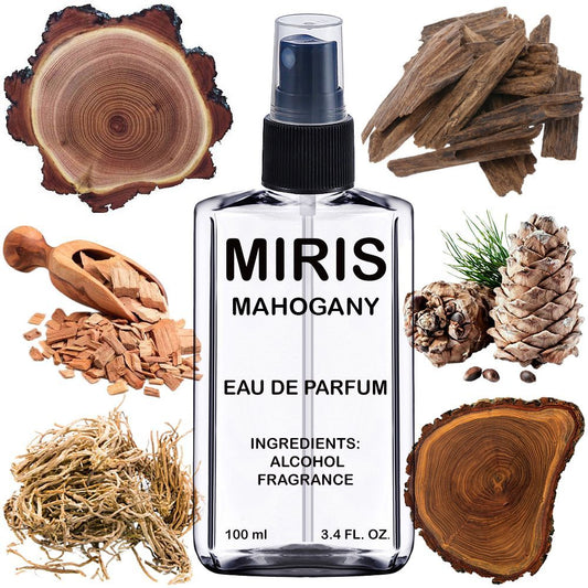 MIRIS Mahogany, Long-Lasting Eau de Parfum Unisex for Women and Men, Spray 3.4 Fl Oz / 100 ml