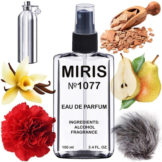 MIRIS No. 1077, Inspired by Wild Pears, Long-Lasting Eau de Parfum Unisex for Women and Men, Spray 3.4 Fl Oz / 100 ml