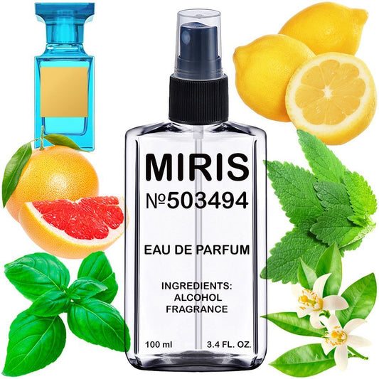 MIRIS No. 503494, Inspired by Mandarino di Amalfi, Long-Lasting Eau de Parfum Unisex for Women and Men, Spray 3.4 Fl Oz / 100 ml