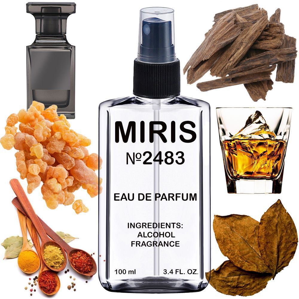 MIRIS No. 2483, Inspired by Tobacco Oud, Long-Lasting Eau de Parfum Unisex for Women and Men, Spray 3.4 Fl Oz / 100 ml