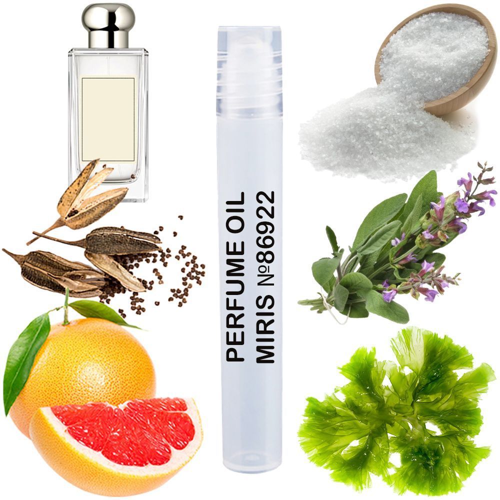 MIRIS No. 86922, Inspired by Wood Sage & Sea Salt, Long-Lasting Perfume Oil Unisex for Women and Men Roll-On, Rollerball 0.34 Fl Oz / 10 ml