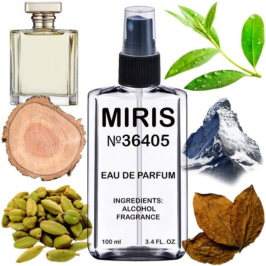 MIRIS No. 36405, Inspired by Montabaco, Long-Lasting Eau de Parfum Unisex for Women and Men, Spray 3.4 Fl Oz / 100 ml