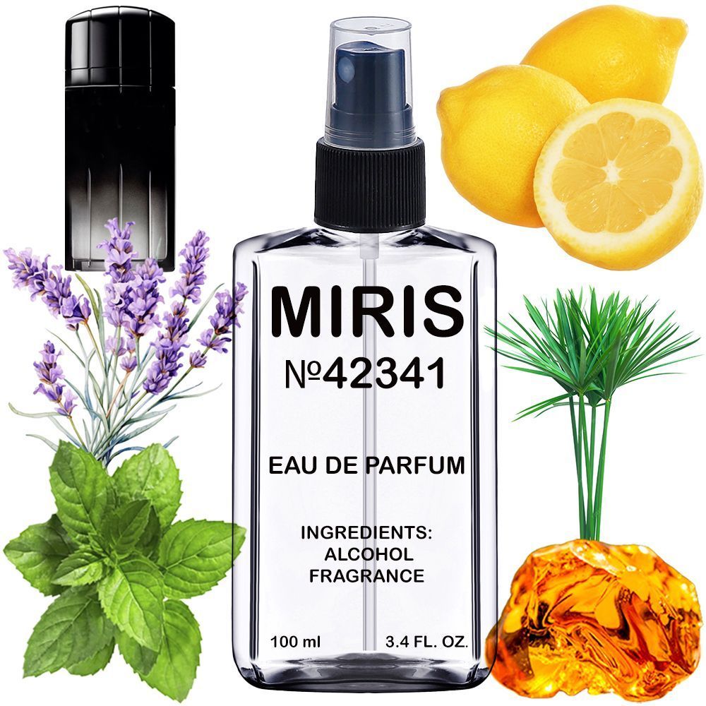 MIRIS No. 42341, Inspired by Black XS L'Exces, Long-Lasting Eau de Parfum for Men, Spray 3.4 Fl Oz / 100 ml