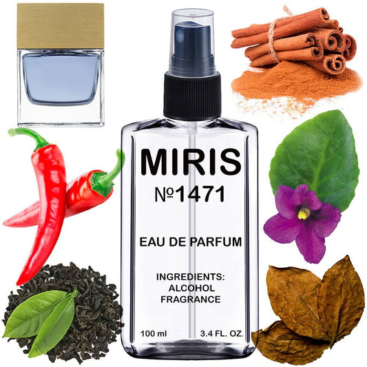 MIRIS No. 1471, Inspired by Gu Pour Homme II, Long-Lasting Eau de Parfum for Men, Spray 3.4 Fl Oz / 100 ml