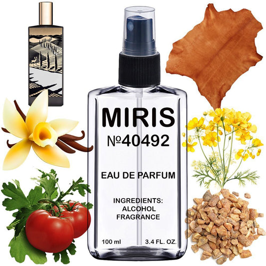 MIRIS No. 40492, Inspired by Italian Leather, Long-Lasting Eau de Parfum Unisex for Women and Men, Spray 3.4 Fl Oz / 100 ml