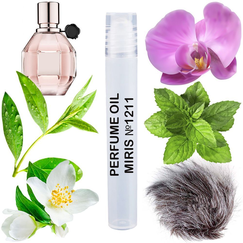 MIRIS No. 1211, Inspired by Flowerbomb 2005, Long-Lasting Perfume Oil for Women Roll-On, Rollerball 0.34 Fl Oz / 10 ml