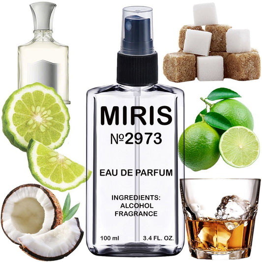MIRIS No. 2973, Inspired by Virgin Island Water, Long-Lasting Eau de Parfum Unisex for Women and Men, Spray 3.4 Fl Oz / 100 ml