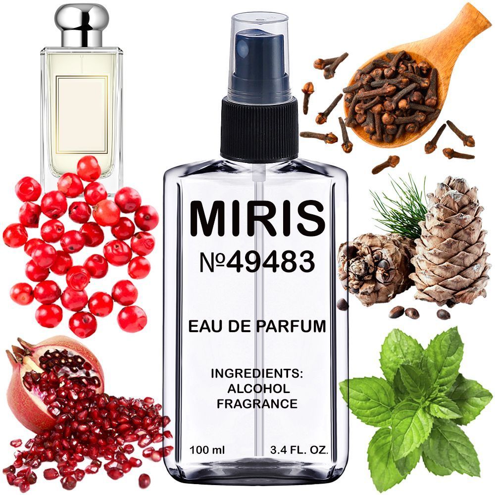 MIRIS No. 49483, Inspired by Pomegranate Noir, Long-Lasting Eau de Parfum Unisex for Women and Men, Spray 3.4 Fl Oz / 100 ml