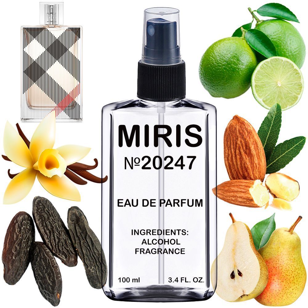 MIRIS No. 20247, Inspired by Brit, Long-Lasting Eau de Parfum for Women, Spray 3.4 Fl Oz / 100 ml