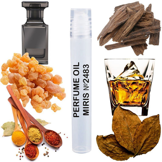 MIRIS No. 2483, Inspired by Tobacco Oud, Long-Lasting Perfume Oil Unisex for Women and Men Roll-On, Rollerball 0.34 Fl Oz / 10 ml