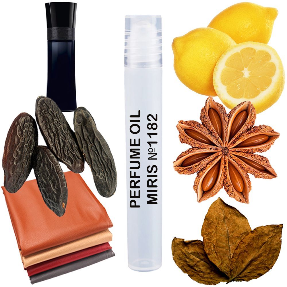 MIRIS No. 1182, Inspired by Code Pour Homme, Long-Lasting Perfume Oil for Men Roll-On, Rollerball 0.34 Fl Oz / 10 ml