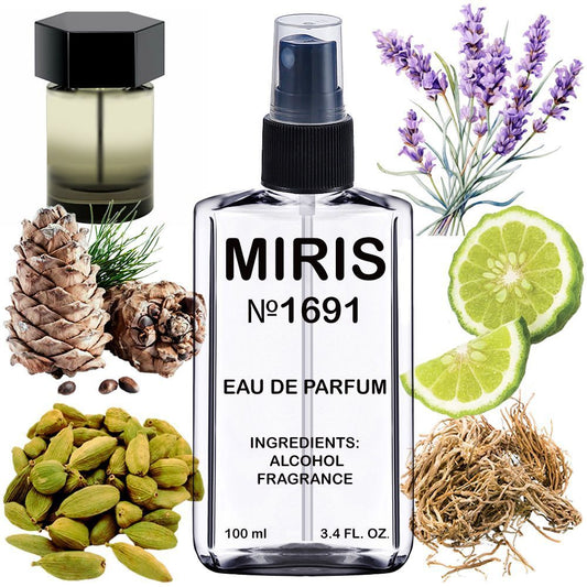 MIRIS No. 1691, Inspired by La Nuit De L Homme 2009, Long-Lasting Eau de Parfum for Men, Spray 3.4 Fl Oz / 100 ml