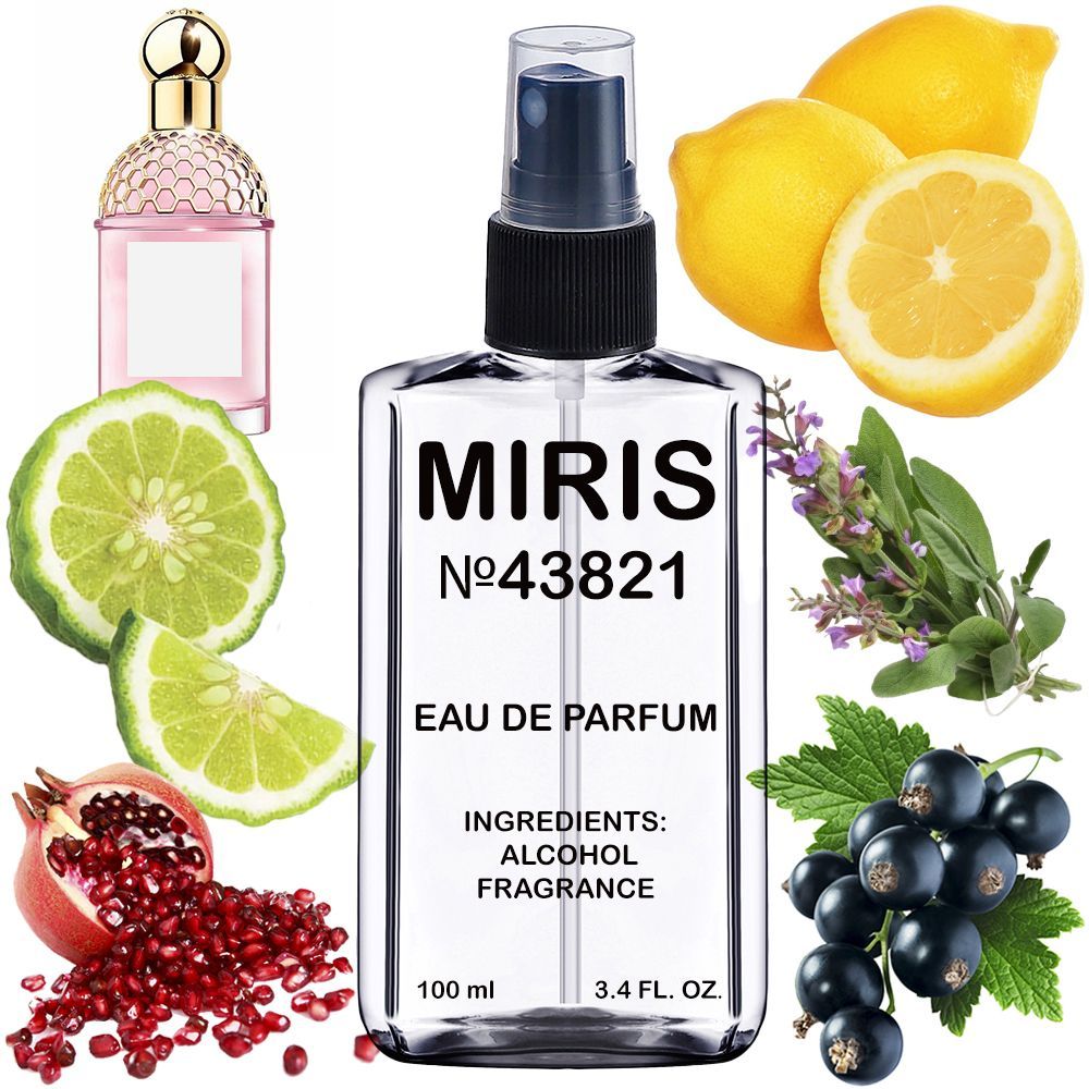 MIRIS No. 43821, Inspired by Aq Aleg Granada Salvia, Long-Lasting Eau de Parfum Unisex for Women and Men, Spray 3.4 Fl Oz / 100 ml