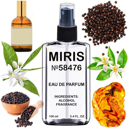 MIRIS No. 58476, Inspired by Bla Pep Amber Neroli, Long-Lasting Eau de Parfum Unisex for Women and Men, Spray 3.4 Fl Oz / 100 ml