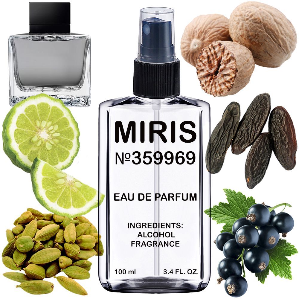 MIRIS No. 359969, Inspired by Seduction in Black, Long-Lasting Eau de Parfum for Men, Spray 3.4 Fl Oz / 100 ml