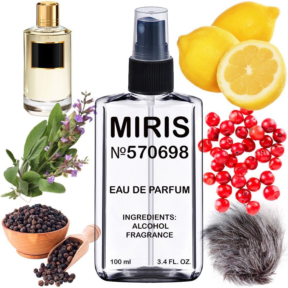 MIRIS No. 570698, Inspired by Cosmic Pepper, Long-Lasting Eau de Parfum Unisex for Women and Men, Spray 3.4 Fl Oz / 100 ml