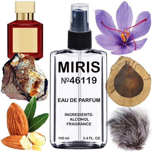 MIRIS No. 46119, Inspired by Bacarat Rouge 540 Extrai, Long-Lasting Eau de Parfum Unisex for Women and Men, Spray 3.4 Fl Oz / 100 ml