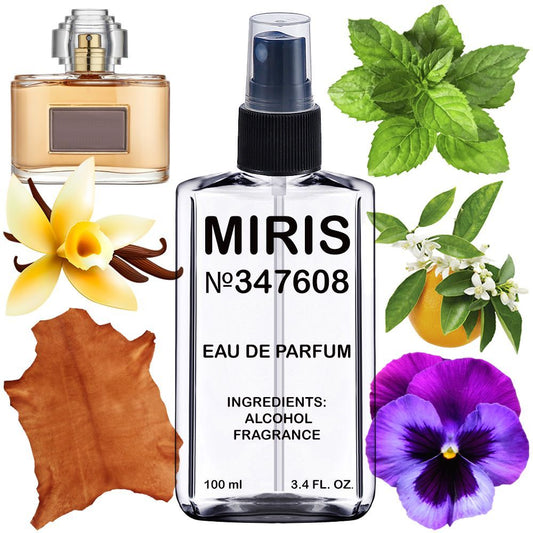 MIRIS No. 347608, Inspired by Aura Loew Floral, Long-Lasting Eau de Parfum for Women, Spray 3.4 Fl Oz / 100 ml