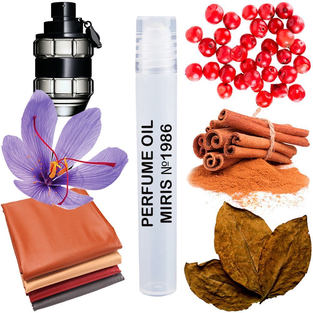 MIRIS No. 1986, Inspired by Spicebomb, Long-Lasting Perfume Oil for Men Roll-On, Rollerball 0.34 Fl Oz / 10 ml