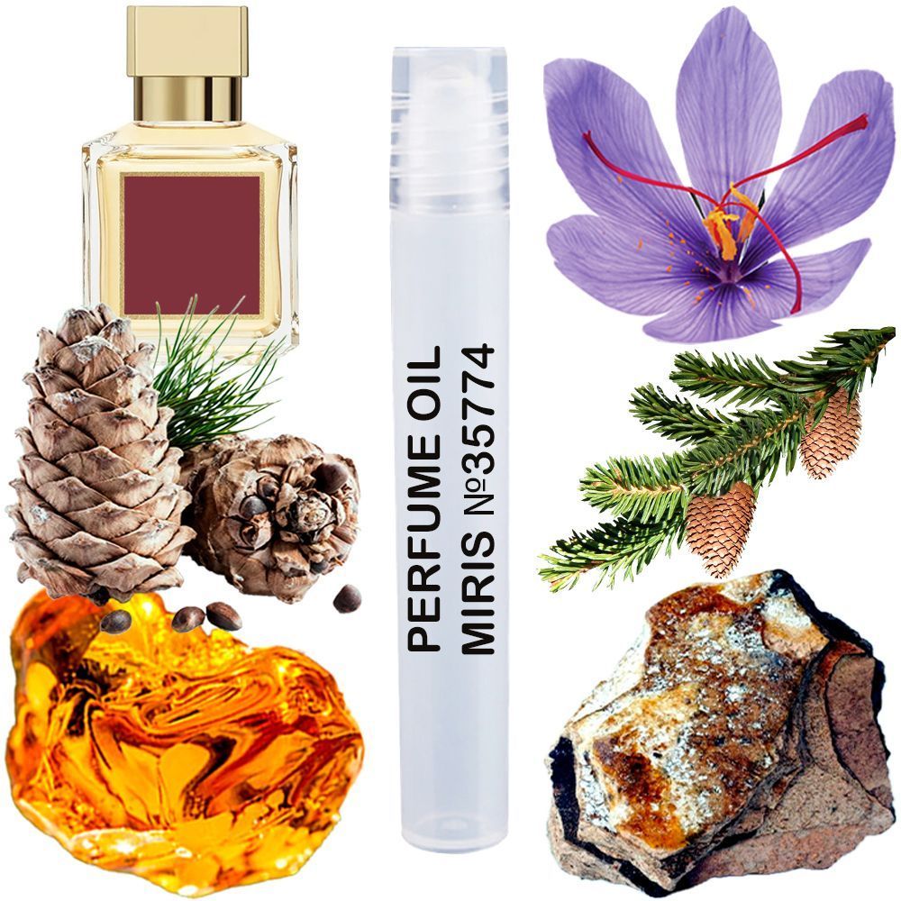 MIRIS No. 35774, Inspired by Bacarat Rouge 540, Long-Lasting Perfume Oil Unisex for Women and Men Roll-On, Rollerball 0.34 Fl Oz / 10 ml