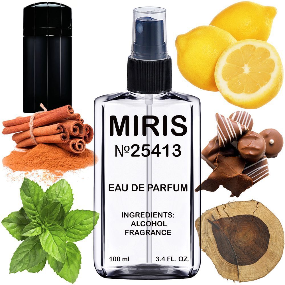 MIRIS No. 25413, Inspired by Black XS, Long-Lasting Eau de Parfum for Men, Spray 3.4 Fl Oz / 100 ml