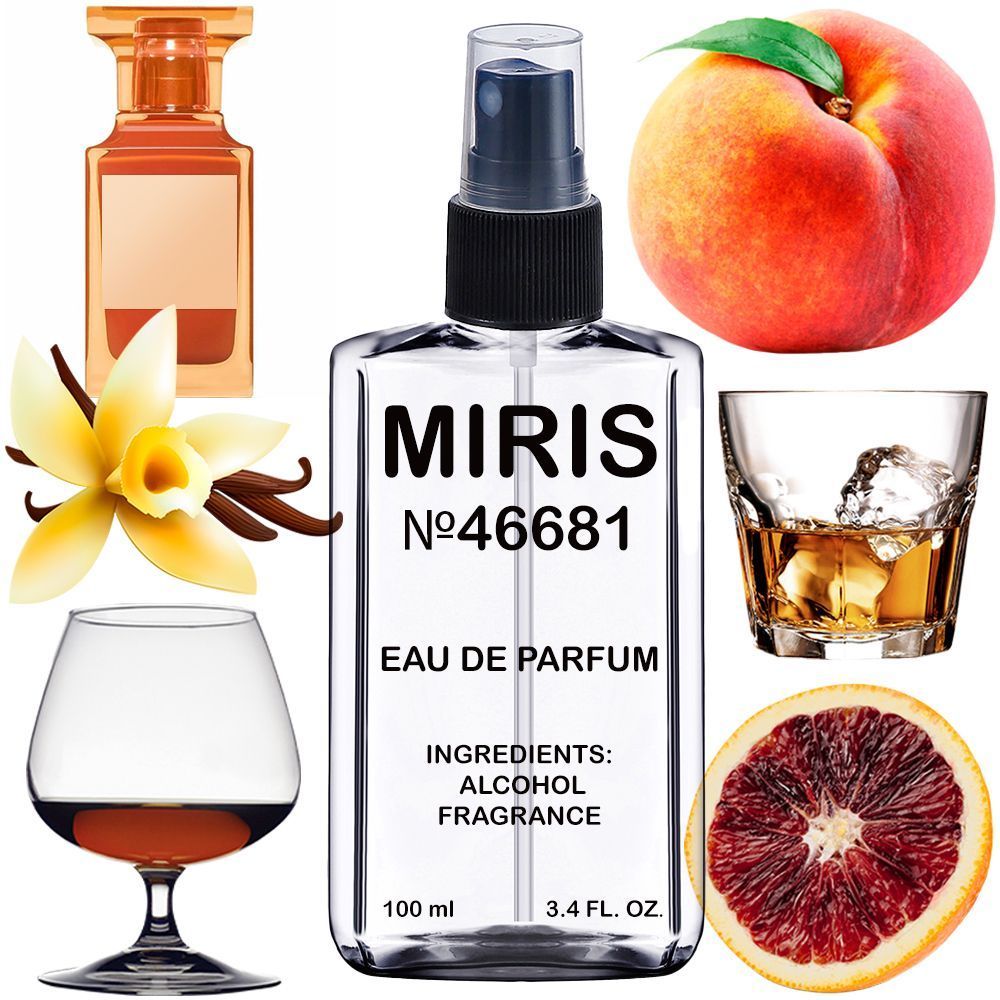 MIRIS No. 46681, Inspired by Bitter Peach, Long-Lasting Eau de Parfum Unisex for Women and Men, Spray 3.4 Fl Oz / 100 ml