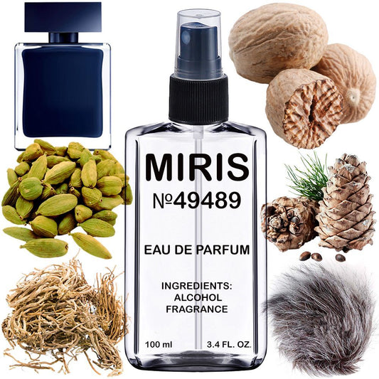 MIRIS No. 49489, Inspired by Bleu Noir For Him, Long-Lasting Eau de Parfum for Men, Spray 3.4 Fl Oz / 100 ml