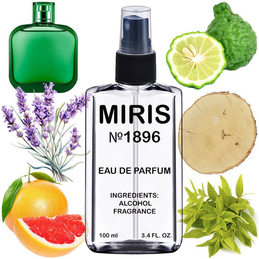 MIRIS No. 1896, Inspired by L.12.12 Vert, Long-Lasting Eau de Parfum for Men, Spray 3.4 Fl Oz / 100 ml
