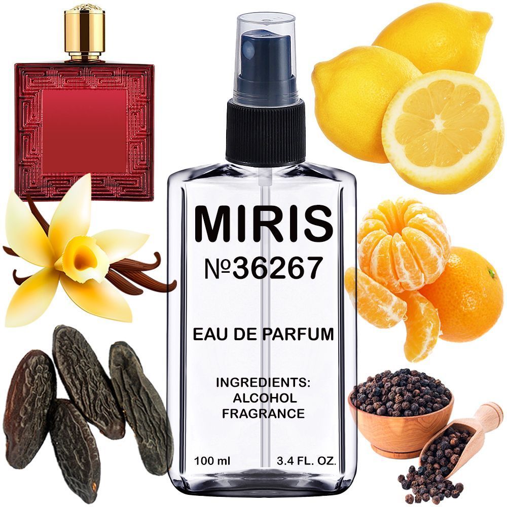 MIRIS No. 36267, Inspired by Eros Flam, Long-Lasting Eau de Parfum for Men, Spray 3.4 Fl Oz / 100 ml