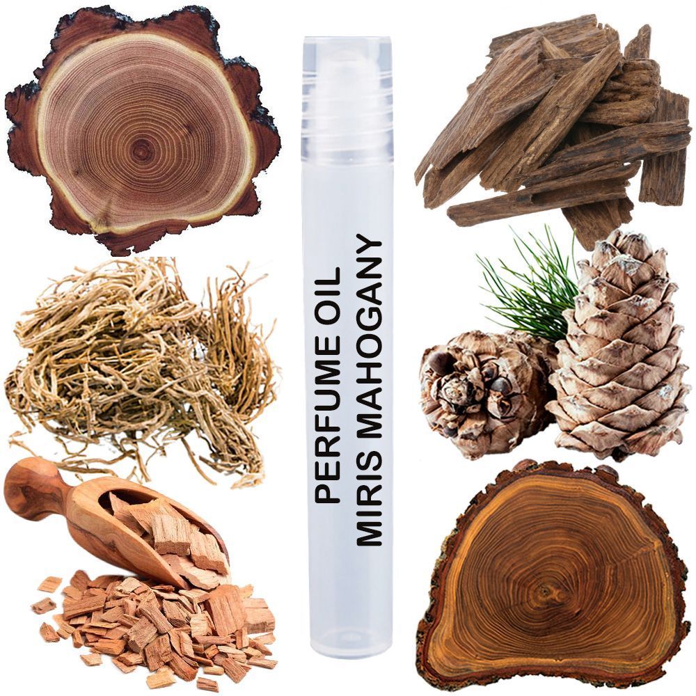 MIRIS Perfume Oil Mahogany Unisex For Women and Men Roll-On Alcohol Free | 0.34 Fl Oz