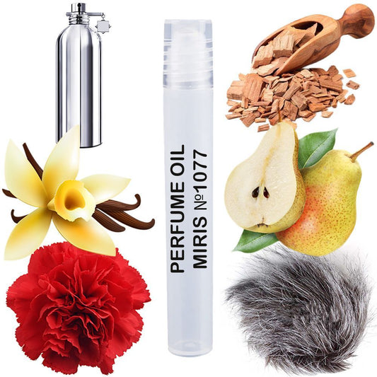 MIRIS No. 1077, Inspired by Wild Pears, Long-Lasting Perfume Oil Unisex for Women and Men Roll-On, Rollerball 0.34 Fl Oz / 10 ml