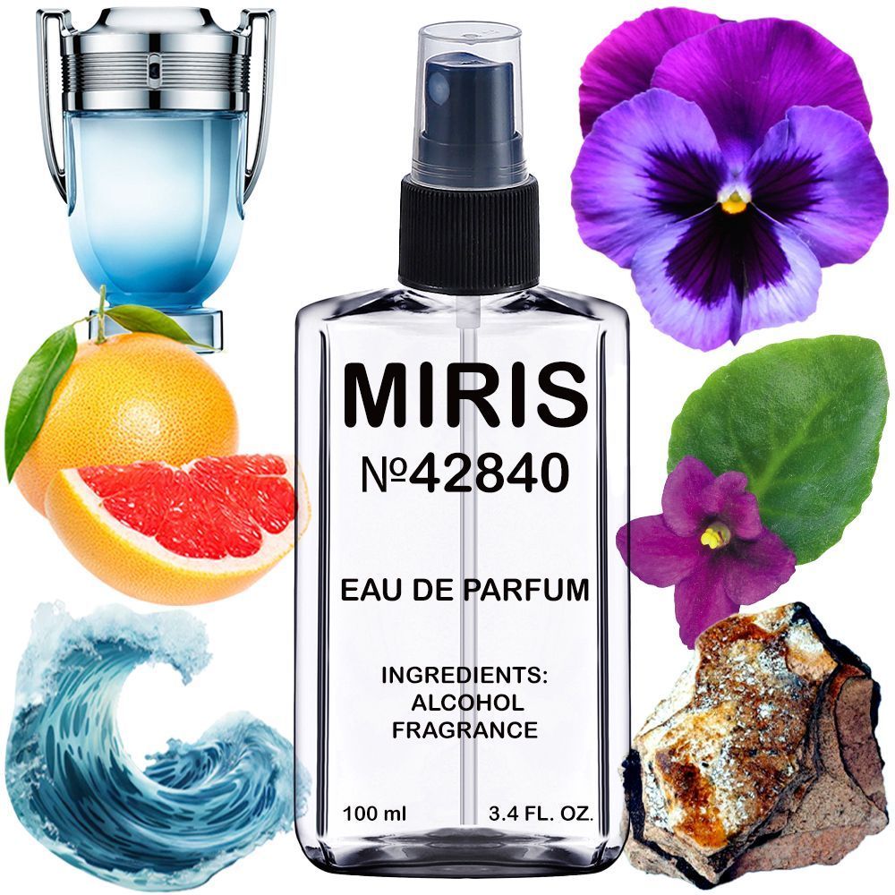 MIRIS No. 42840, Inspired by Invitus Aqua 2018, Long-Lasting Eau de Parfum for Men, Spray 3.4 Fl Oz / 100 ml