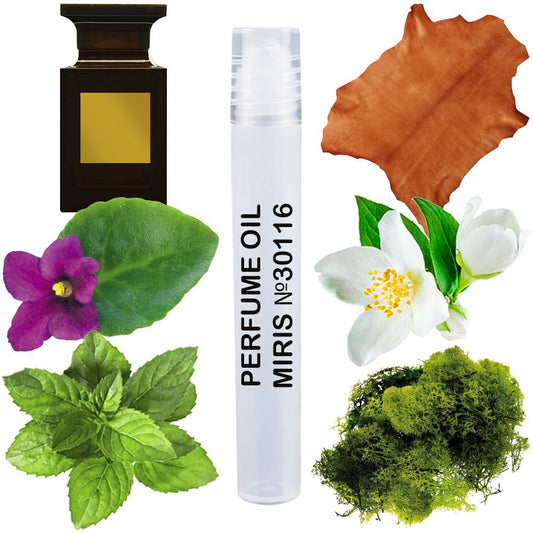 MIRIS No. 30116, Inspired by Ombre Leather 16, Long-Lasting Unisex Perfume Oil for Women & Men Roll-On, Rollerball 0.34 Fl Oz / 10 ml