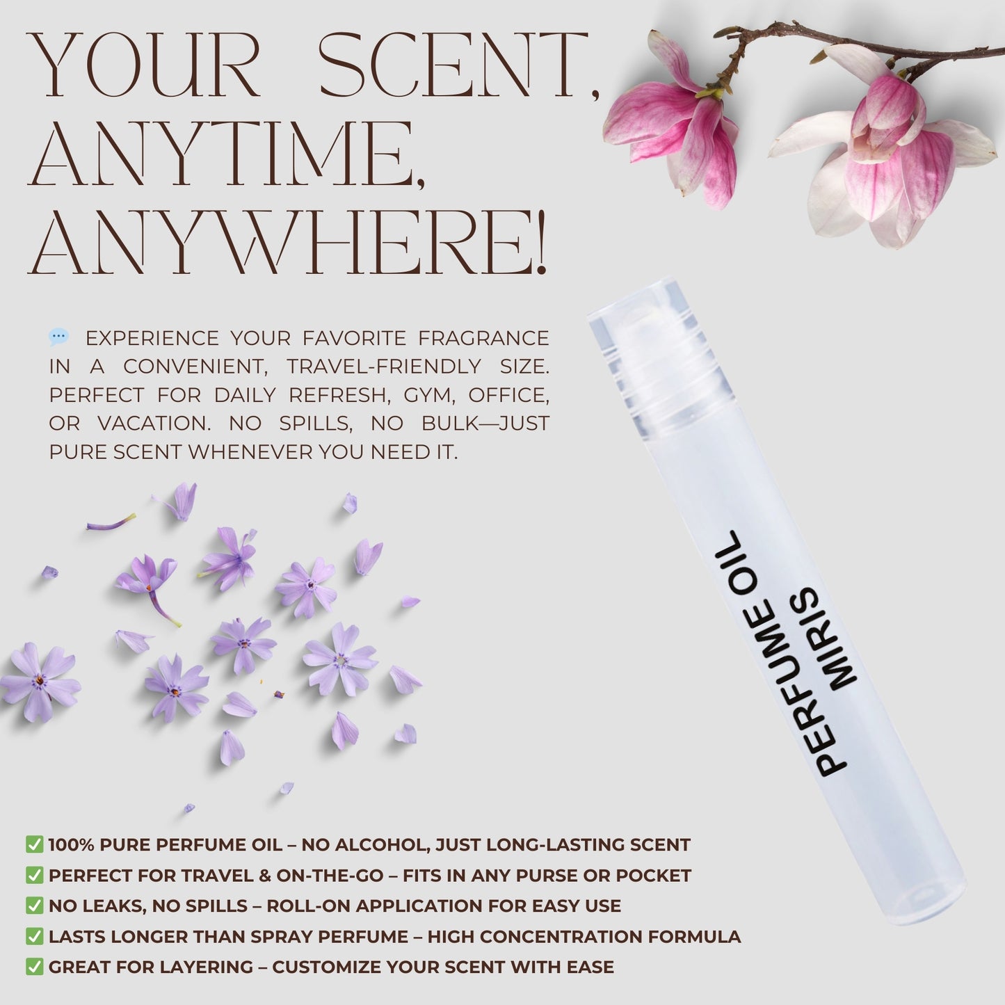 MIRIS No. 1393, Inspired by Bos Femme, Long-Lasting Perfume Oil for Women Roll-On, Rollerball 0.34 Fl Oz / 10 ml