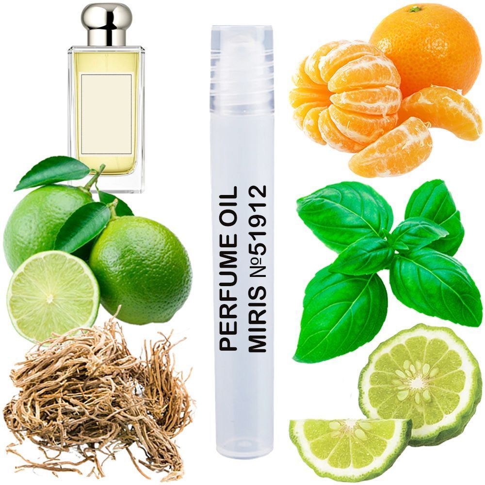 MIRIS Perfume Oil No.51912 | Impression of Lime Basil & Mandarin | Unisex For Women and Men Roll-On Alcohol Free | 0.34 Fl Oz / 10 ml