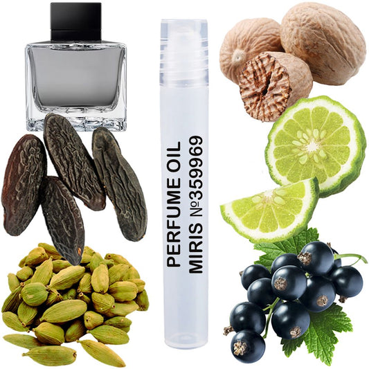 MIRIS No. 359969, Inspired by Seduction in Black, Long-Lasting Perfume Oil for Men Roll-On, Rollerball 0.34 Fl Oz / 10 ml