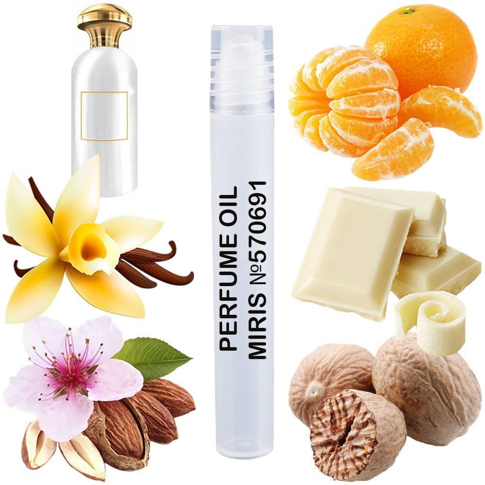 MIRIS No. 570691, Inspired by White Chocola, Long-Lasting Unisex Perfume Oil for Women & Men Roll-On, Rollerball 0.34 Fl Oz / 10 ml