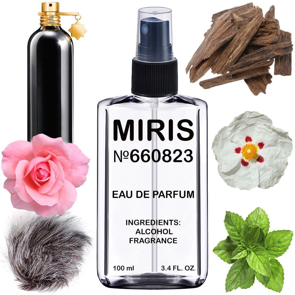 MIRIS No. 660823, Inspired by Black Aoud, Long-Lasting Eau de Parfum for Men, Spray 3.4 Fl Oz / 100 ml