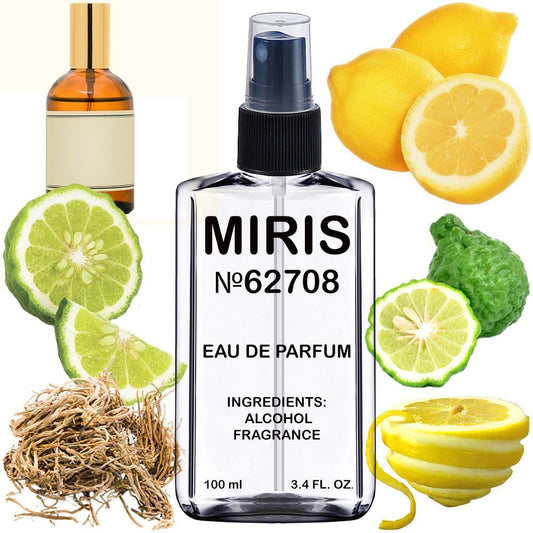 MIRIS No.62708 | Impression of Vetiver & Lemon Bergamot | Unisex For Women and Men Eau de Parfum | 3.4 Fl Oz / 100 ml