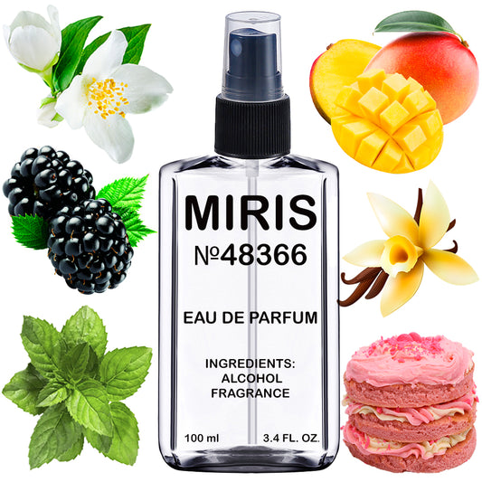 MIRIS No. 48366, Inspired by Mango Skin, Long-Lasting Unisex Eau de Parfum for Women and Men, Spray 3.4 Fl Oz / 100 ml