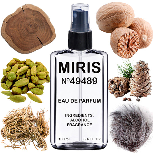 MIRIS No. 49489, Inspired by Bleu Noir For Him, Long-Lasting Men Eau de Parfum, Spray 3.4 Fl Oz / 100 ml