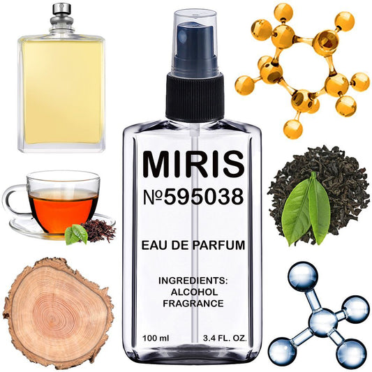 MIRIS No. 595038, Inspired by Mol. 01 + Black Tea, Long-Lasting Unisex Eau de Parfum for Women & Men, Spray 3.4 Fl Oz / 100 ml