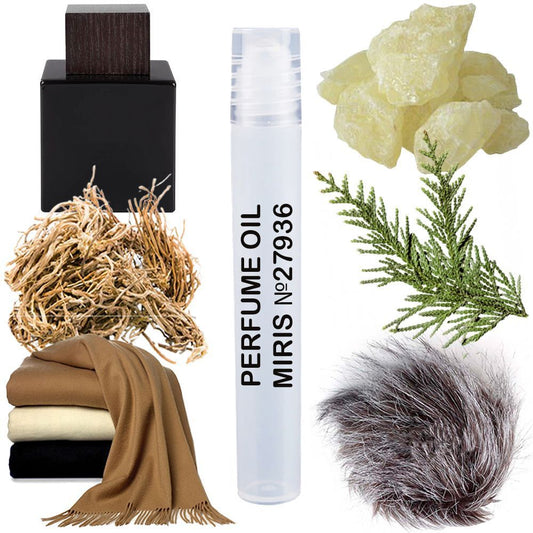 MIRIS No. 27936, Inspired by Encre Noire Pour Homme, Long-Lasting Perfume Oil for Men Roll-On, Rollerball 0.34 Fl Oz / 10 ml