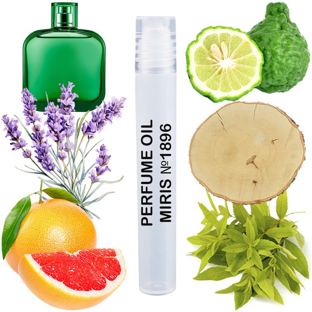 MIRIS No. 1896, Inspired by L.12.12 Vert, Long-Lasting Perfume Oil for Men Roll-On, Rollerball 0.34 Fl Oz / 10 ml