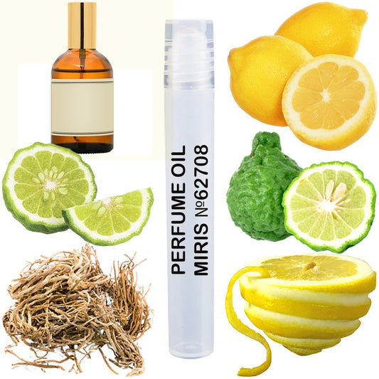 MIRIS No. 62708, Inspired by Vetiver Lemon Bergamot, Long-Lasting Unisex Perfume Oil for Women & Men Roll-On, Rollerball 0.34 Fl Oz / 10 ml