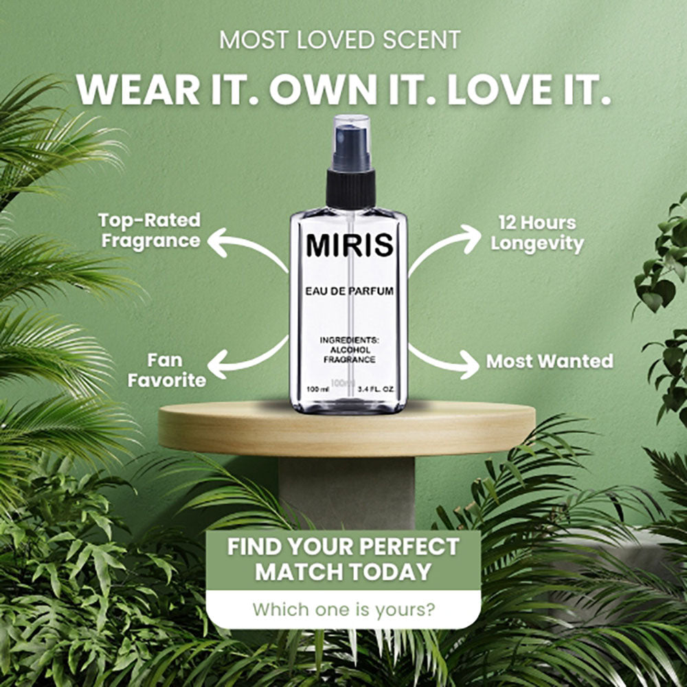 MIRIS No. 59797, Inspired by Bad Boy Coba Electrique, Long-Lasting Eau de Parfum for Men, Spray 3.4 Fl Oz / 100 ml