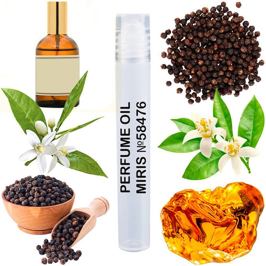 MIRIS No. 58476, Inspired by Black Pepper & Amber, Neroli, Long-Lasting Unisex Perfume Oil for Women & Men Roll-On, Rollerball 0.34 Fl Oz / 10 ml
